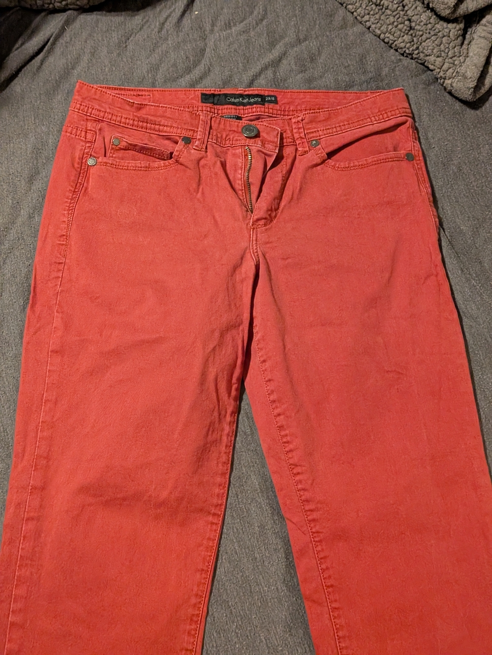 Calvin Klein Jeans Women’s Burgundy Straight Leg Jeans